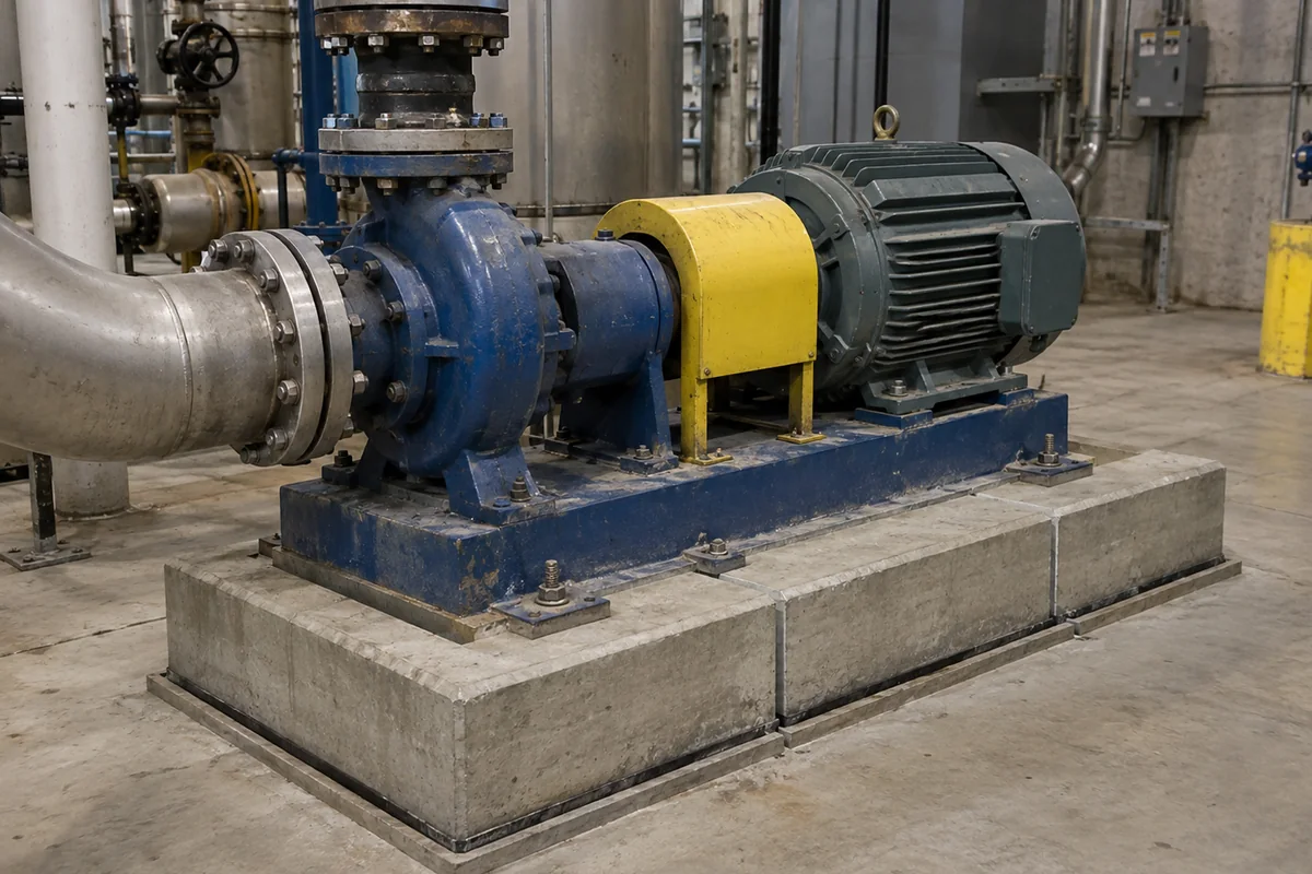 Equipment & Machinery Pads finished detail in Welland and the Niagara Region, Ontario